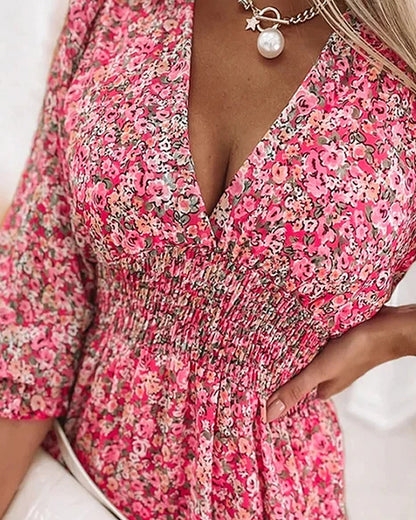 Floral V-neck jacket