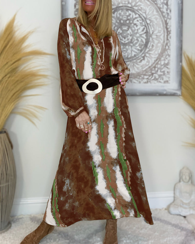 Loose printed maxi dress