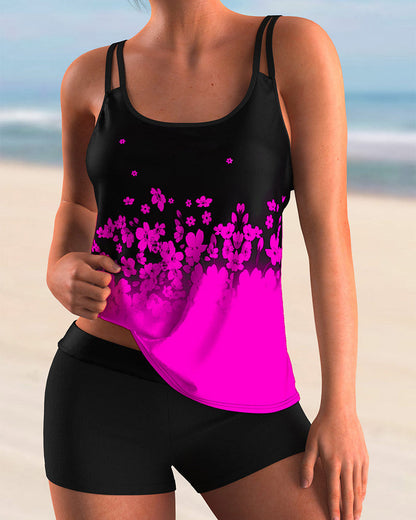 Conjunto de tankini con estampado floral